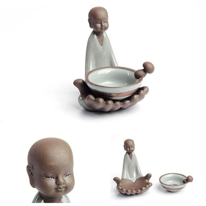 Ge Kiln Ceramic Tea Strainer with Holder 8 Styles