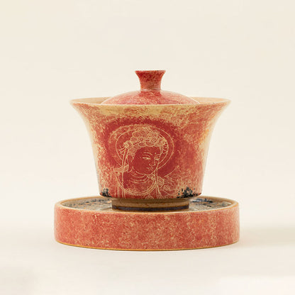 Gaiwan Tea Set – Dunhuang Dragon Girl Ceramic Gongfu Tea Bowl