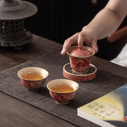 Gaiwan Tea Set – Dunhuang Dragon Girl Ceramic Gongfu Tea Bowl