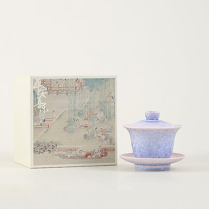 Ruyao Gaiwan Purple Ice Crystal Porcelain, 160ml Gift Box