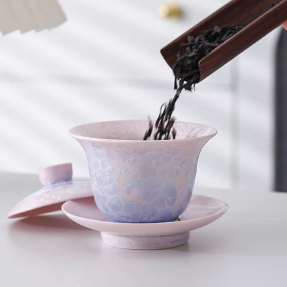 Ruyao Gaiwan Purple Ice Crystal Porcelain, 160ml Gift Box