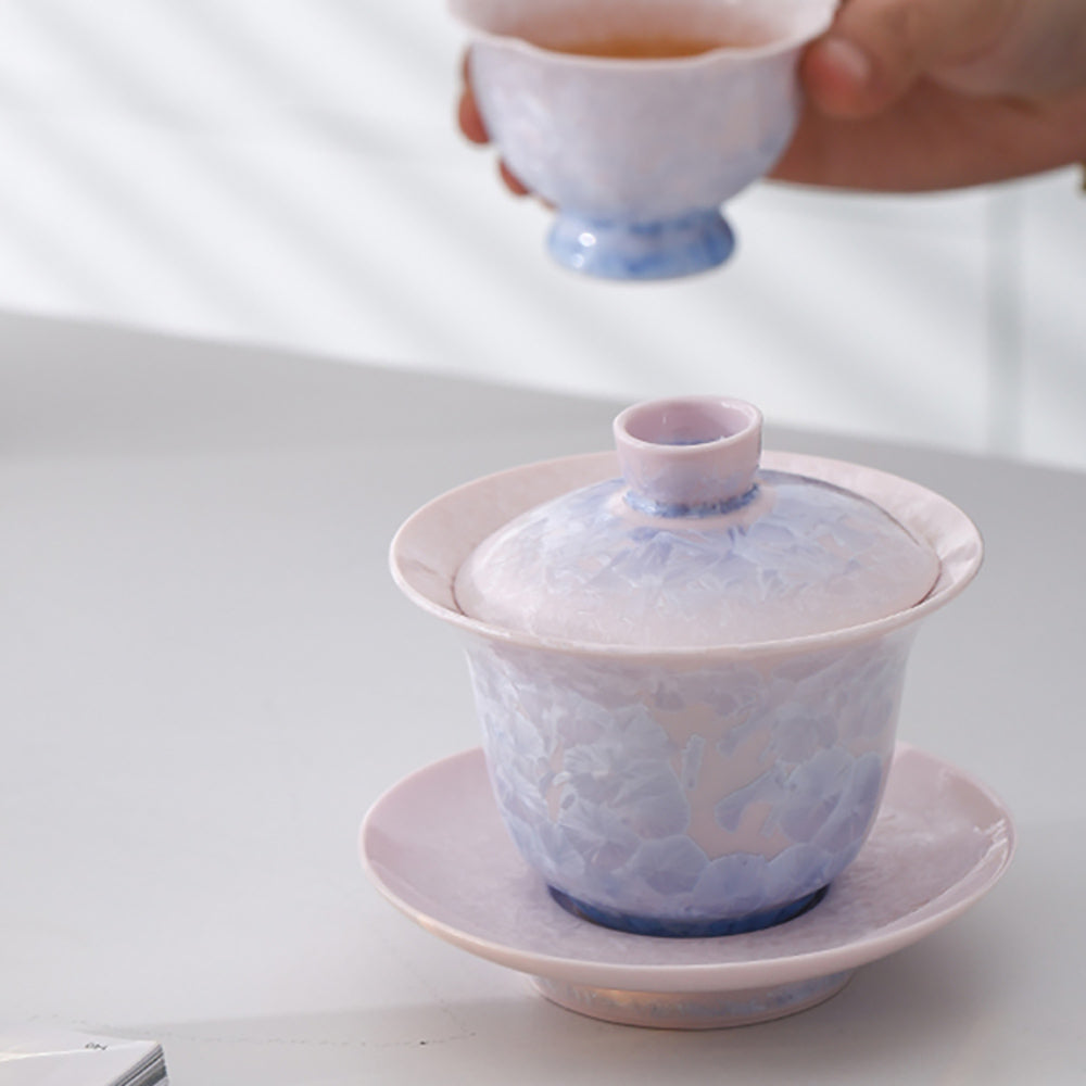 Ruyao Gaiwan Purple Ice Crystal Porcelain, 160ml Gift Box