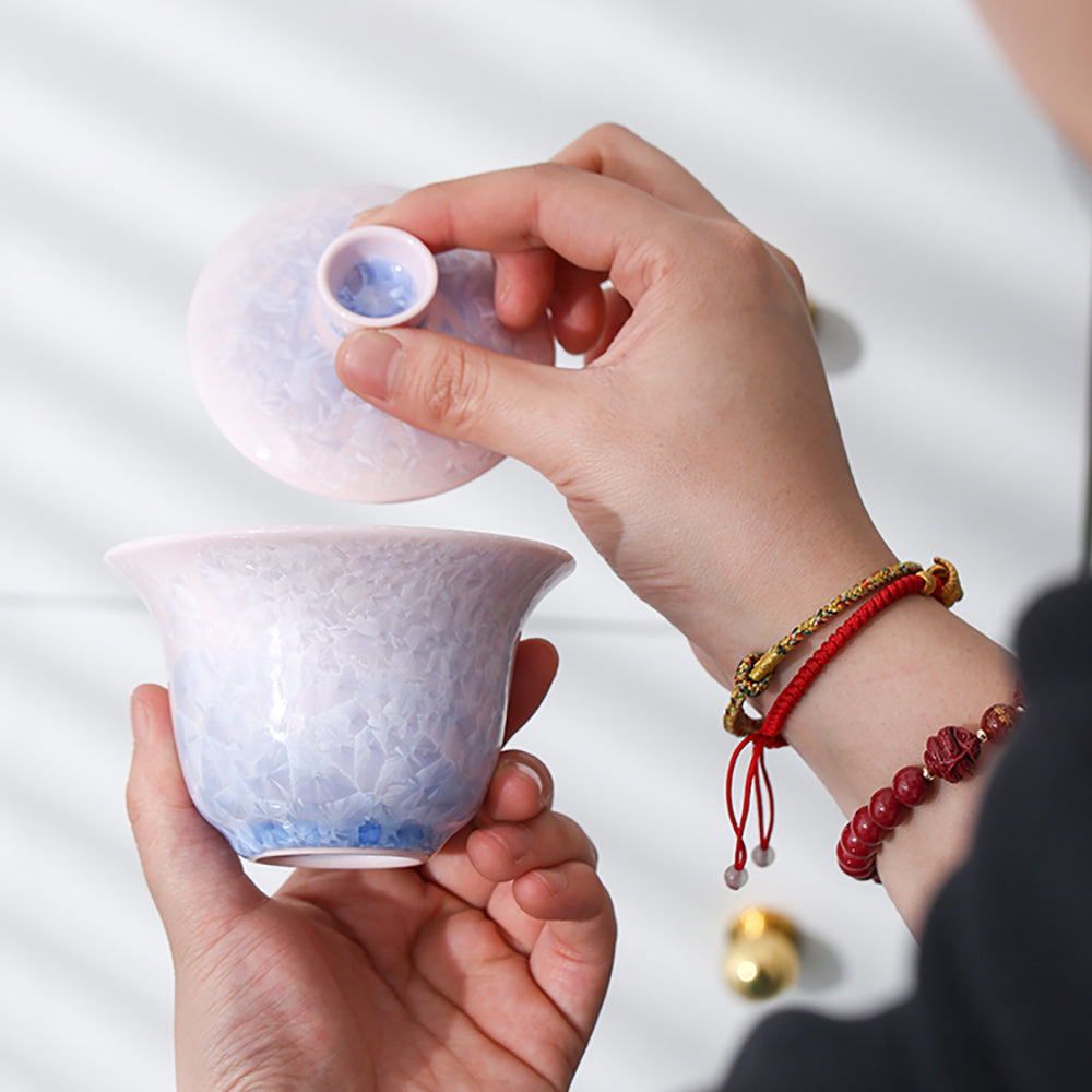 Ruyao Gaiwan Purple Ice Crystal Porcelain, 160ml Gift Box