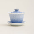 Ruyao Gaiwan Blue Ice Crystal Glaze 160ml Gift Box Snowflake