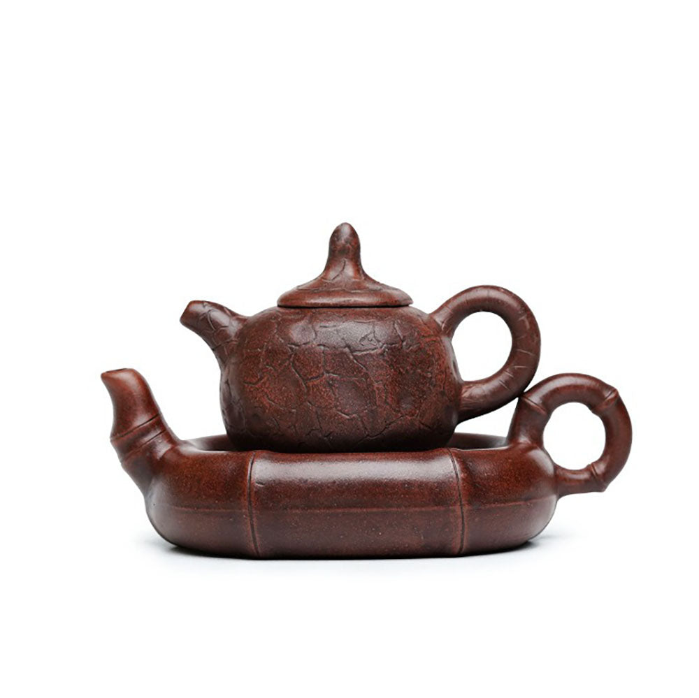 Double Teapot Yixing Raw Red Clay Teapot-in-Teapot 320ml