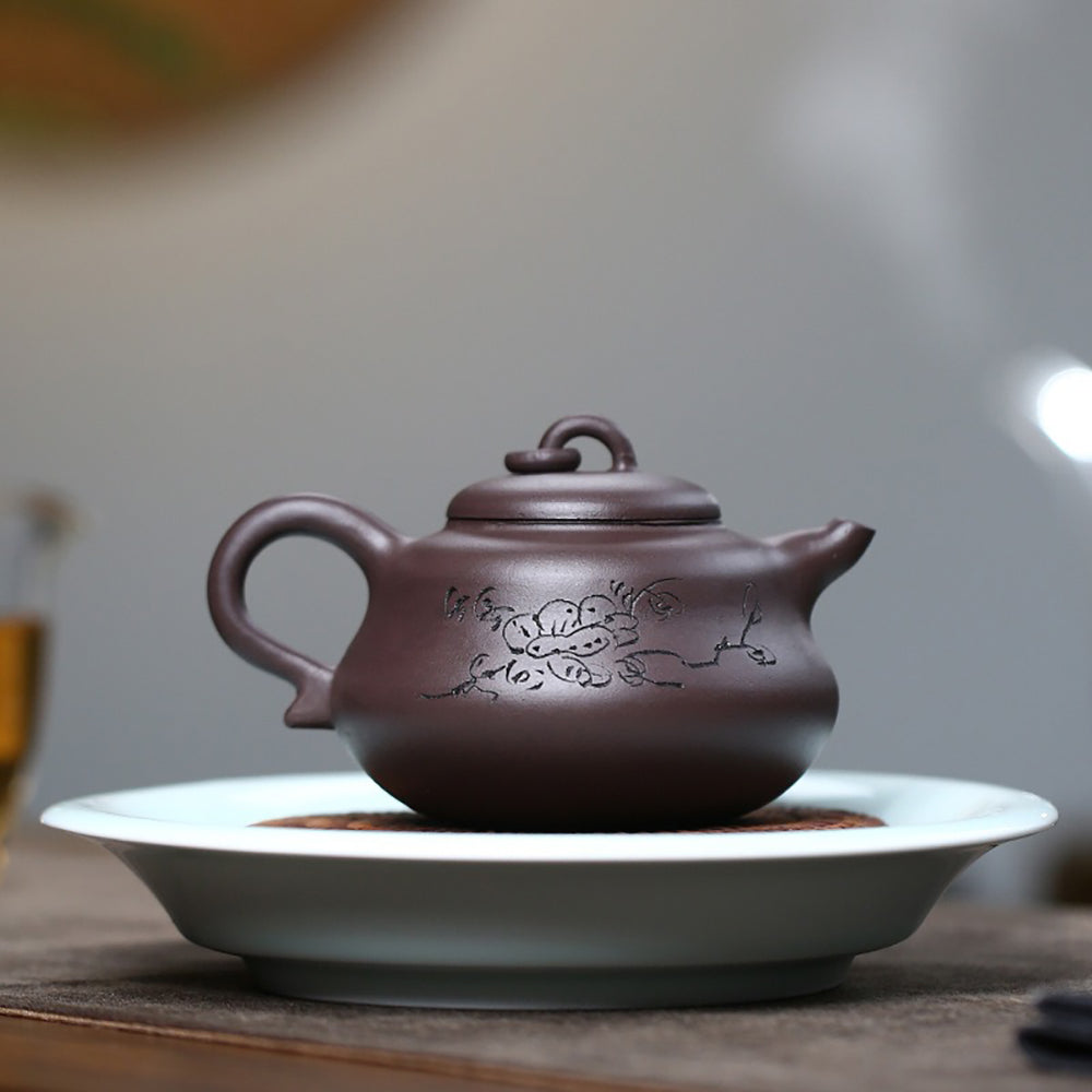 Teapot Purple Clay Gourd Shape – 280ml Zisha Gift