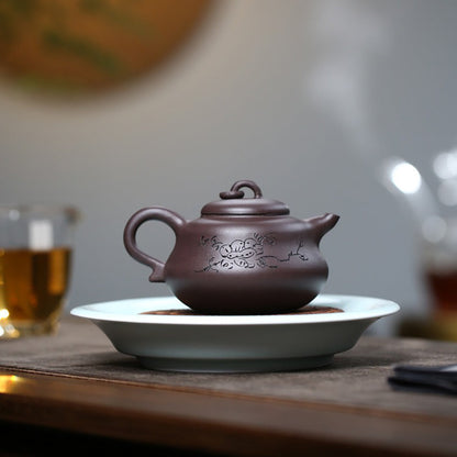 Teapot Purple Clay Gourd Shape – 280ml Zisha Gift
