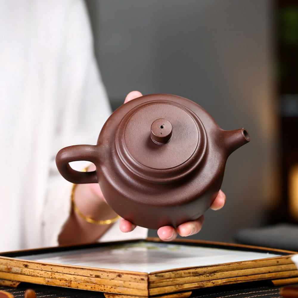 Purple Clay Teapot Dezhong Fu Blessing – 320ml Chinese Tea Gift