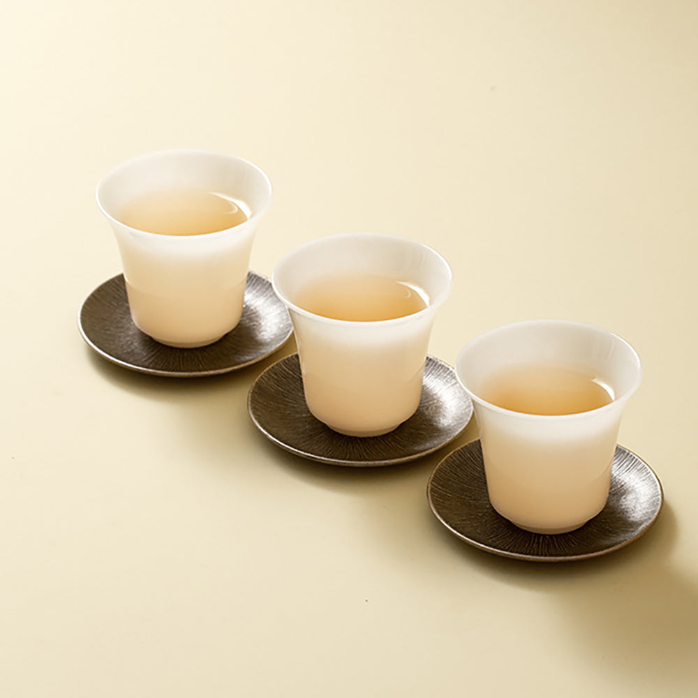Travel Gongfu Tea Set – Portable Leather Case, 10-Piece