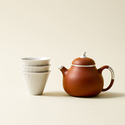 Travel Tea Set Portable Gongfu Purple Clay Teapot 5-Piece
