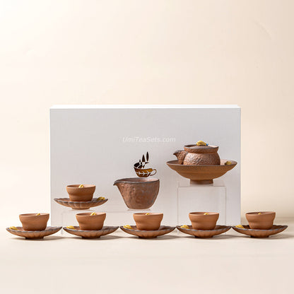 Wabi-Sabi Coarse Pottery Tea Set | Chayote Decor 11-Piece