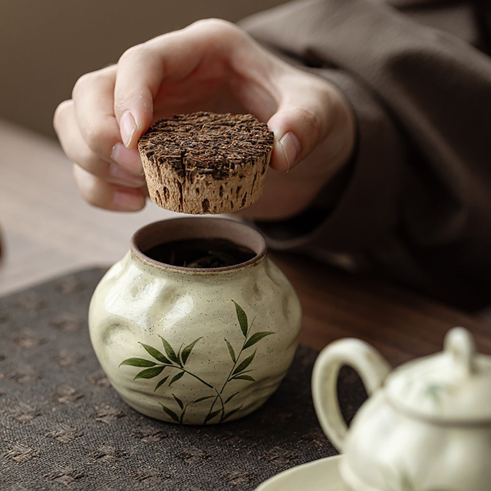 Kobiki Pottery Tea Caddy with Wood Plug | 6 Styles