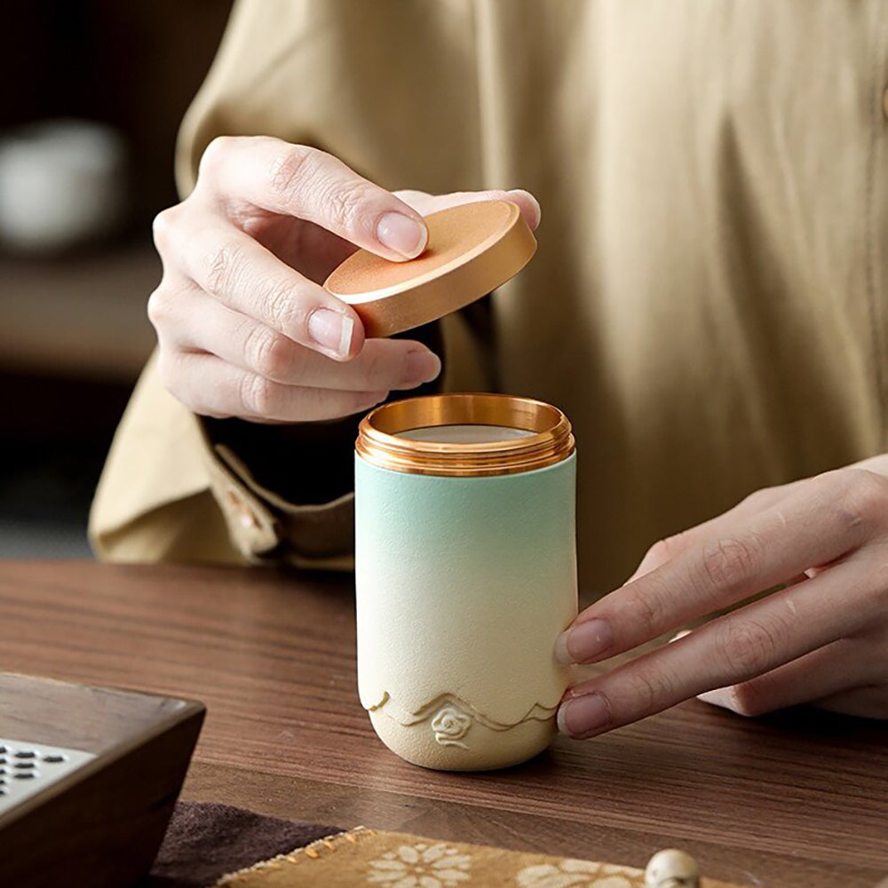 Ceramic Tea Caddy Set of 4 with Gift Box Gradient
