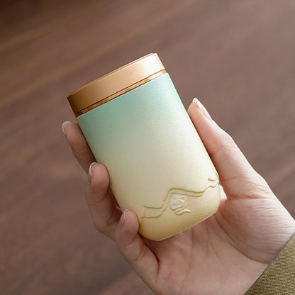 Ceramic Tea Caddy Set of 4 with Gift Box Gradient