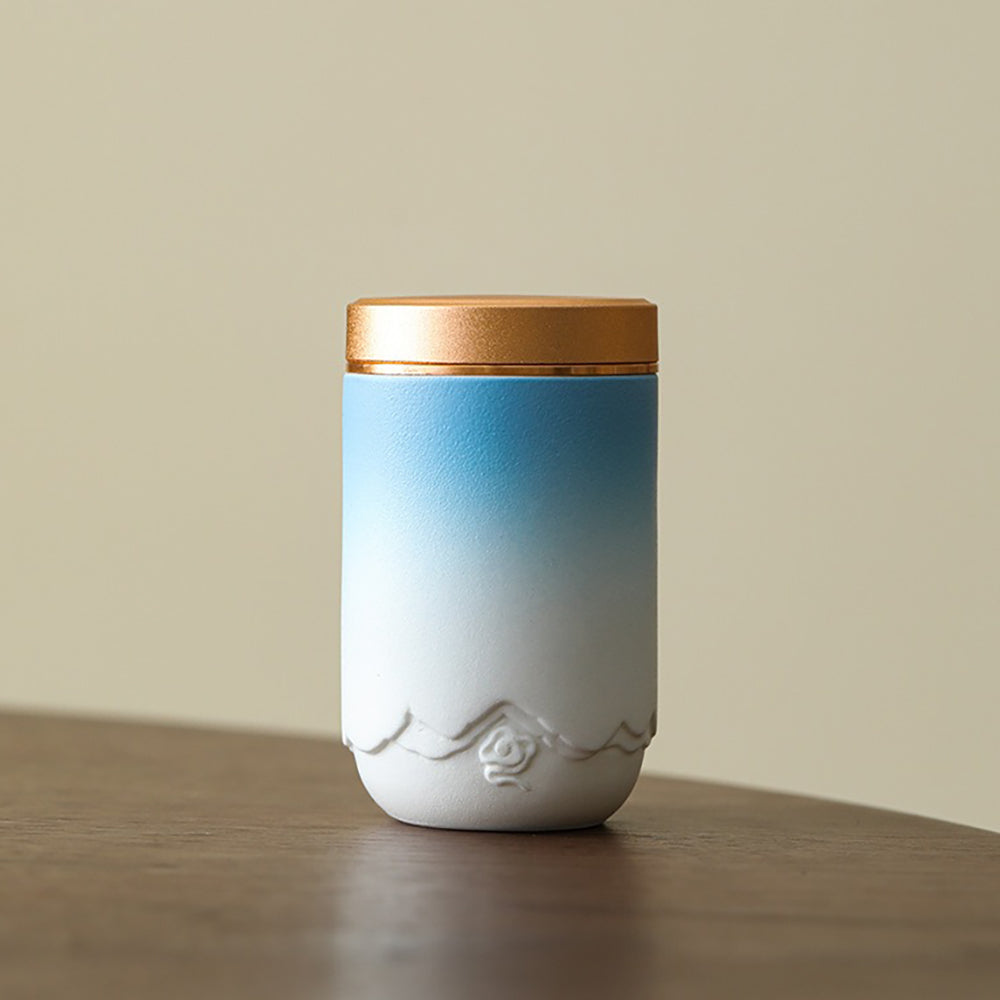 Ceramic Tea Caddy Set of 4 with Gift Box Gradient