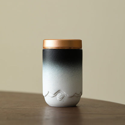 Ceramic Tea Caddy Set of 4 with Gift Box Gradient