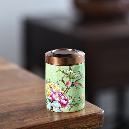 Tea Caddy Set of 6 Enamel Ceramic – Magpie Peony