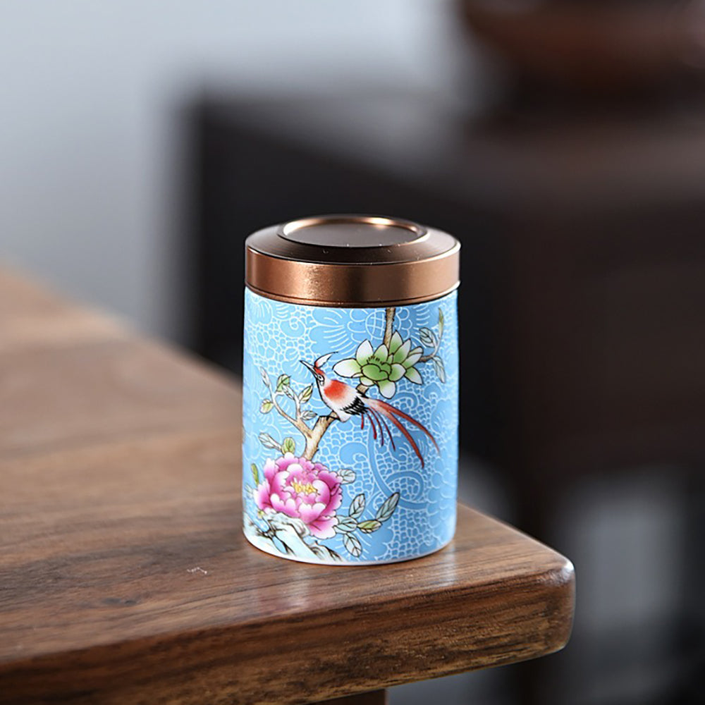 Tea Caddy Set of 6 Enamel Ceramic – Magpie Peony