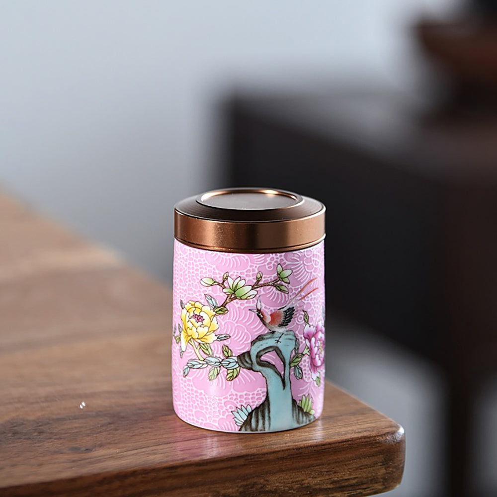 Tea Caddy Set of 6 Enamel Ceramic – Magpie Peony