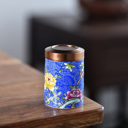 Tea Caddy Set of 6 Enamel Ceramic – Magpie Peony