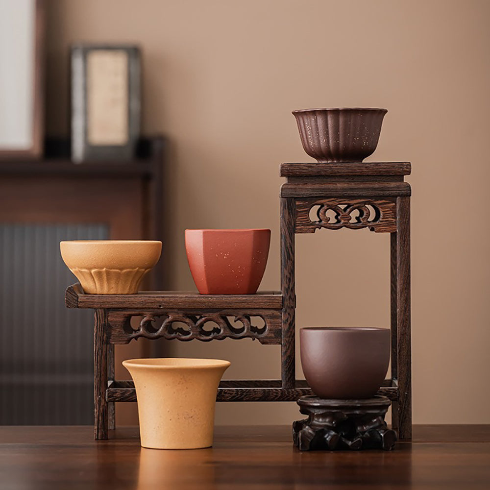 Gongfu Tea Cups Yixing Purple Clay Five Elements Set of 5