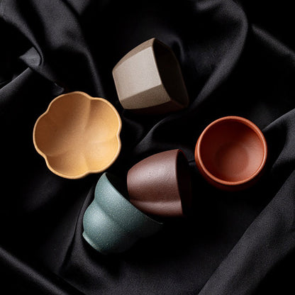 Purple Clay Tea Cup Set – Five Blessings Gongfu Collection