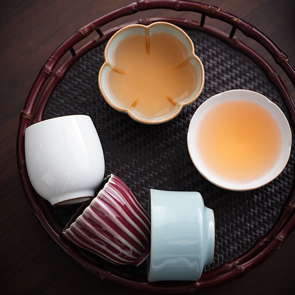 Gongfu Tea Cup Set 5 Famous Kilns Ceramic Gift Box 70ml
