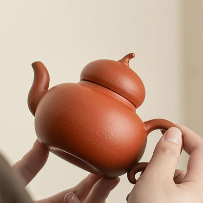 Zhu Ni Gongfu Tea Set Gourd Shape – 1 Teapot 6 Cups Yixing