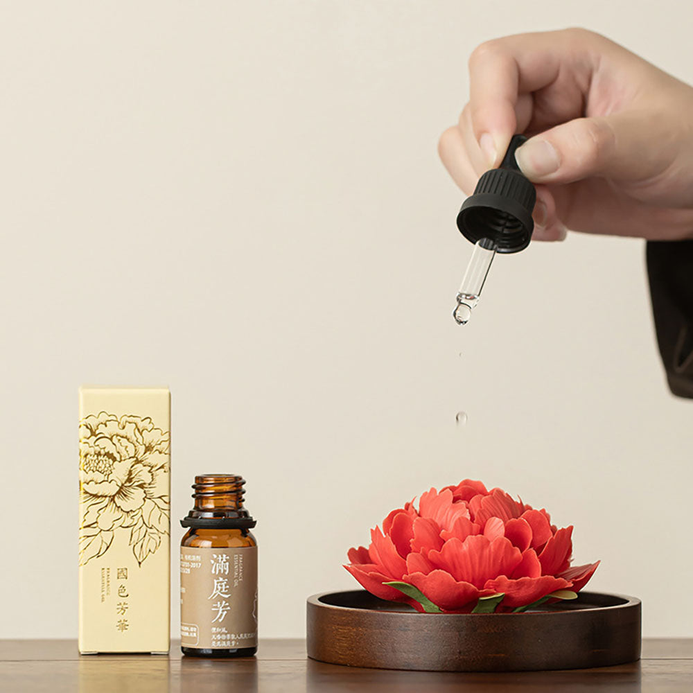 Luxury Tea Set Yixing 4-Color Cups Peony Incense Holder Gift