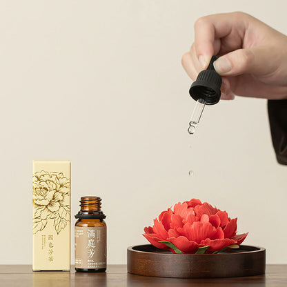 Luxury Tea Set Yixing 4-Color Cups Peony Incense Holder Gift