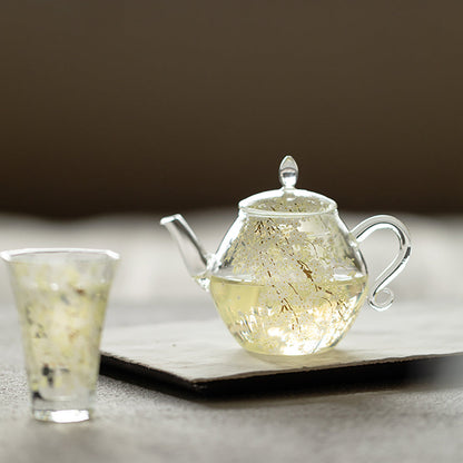 Glass Teapot Borosilicate Pear Blossom 175ml Clear