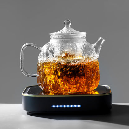 Glass Teapot Tree Grain Borosilicate Steam Infuser 1200ml