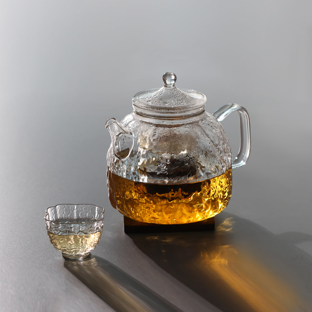 Glass Teapot Tree Grain Borosilicate Steam Infuser 1200ml