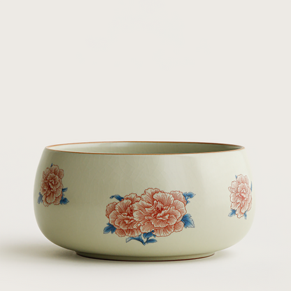 Ruyao Porcelain Tea Washer - Hibiscus Ru Ware Glaze Bowl