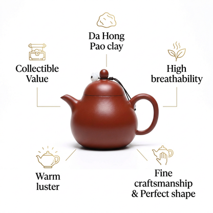 Pear Teapot Yixing Dahongpao Red Clay Classic Zisha 180ml