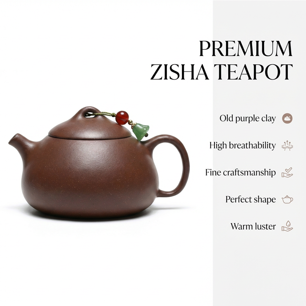 Old Purple Clay Teapot Qinquan Raw Ore Yixing Zisha 100ml