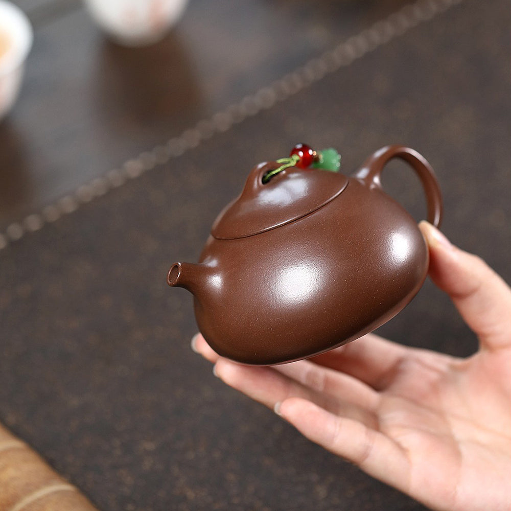 Old Purple Clay Teapot Qinquan Raw Ore Yixing Zisha 100ml