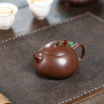 Old Purple Clay Teapot Qinquan Raw Ore Yixing Zisha 100ml