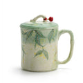 Ceramic Tea Cup Bamboo Green Glaze Osmanthus Gold 190ml