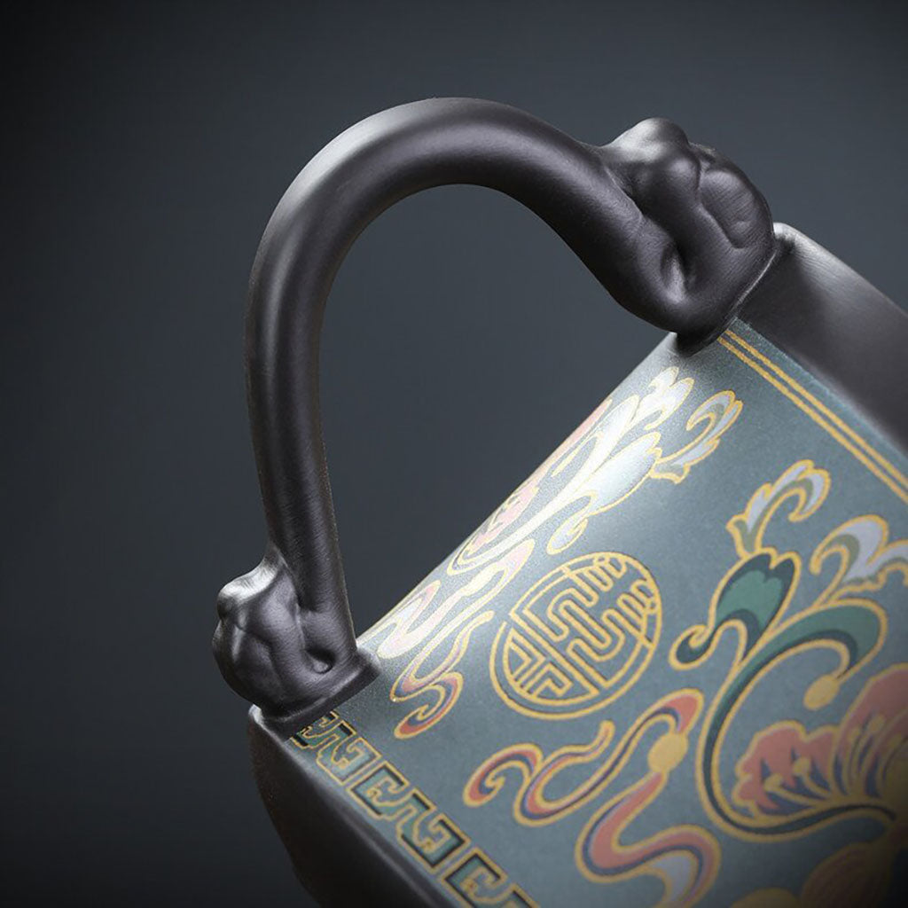 Purple Clay Tea Cup with Infuser Yixing Ruyi 350ml