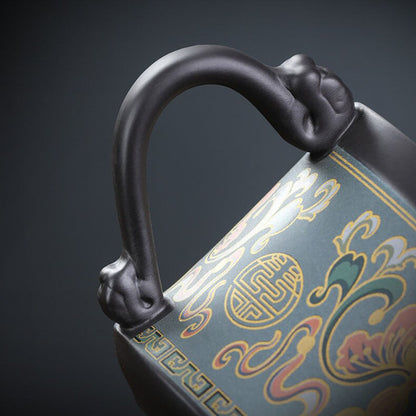 Purple Clay Tea Cup with Infuser Yixing Ruyi 350ml