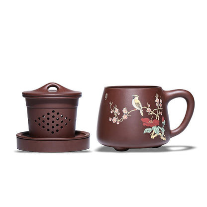 Purple Clay Tea Cup with Lid & Infuser – Magpie Plum