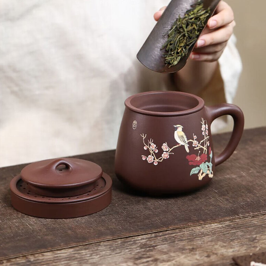 Purple Clay Tea Cup with Lid & Infuser – Magpie Plum