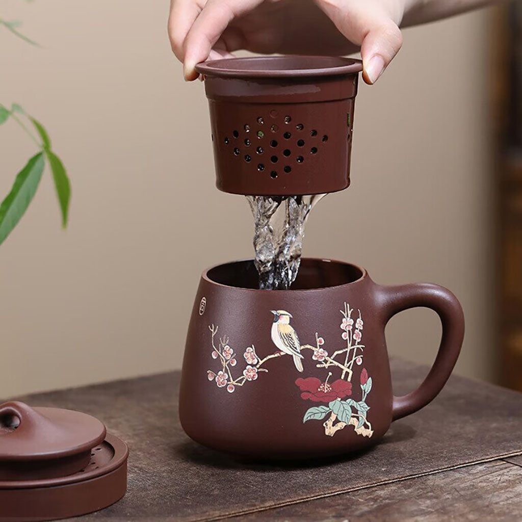 Purple Clay Tea Cup with Lid & Infuser – Magpie Plum