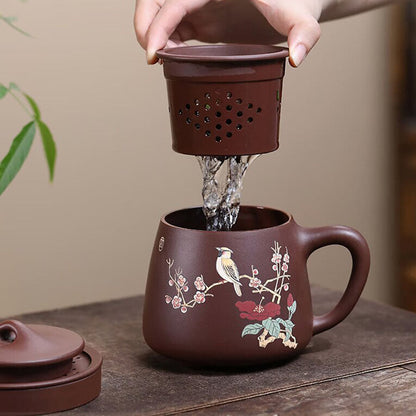 Purple Clay Tea Cup with Lid & Infuser – Magpie Plum