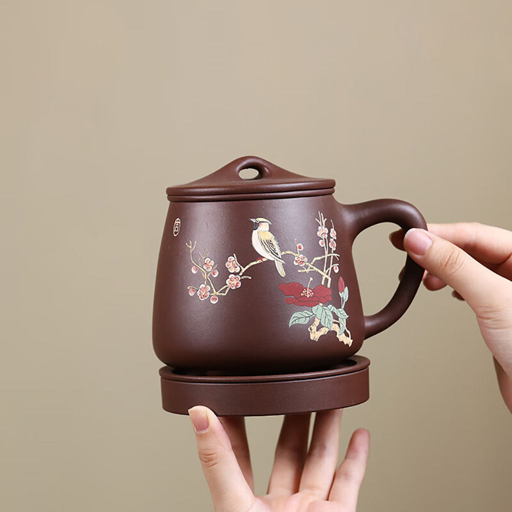 Purple Clay Tea Cup with Lid & Infuser – Magpie Plum