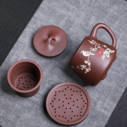 Purple Clay Tea Cup with Lid & Infuser – Magpie Plum