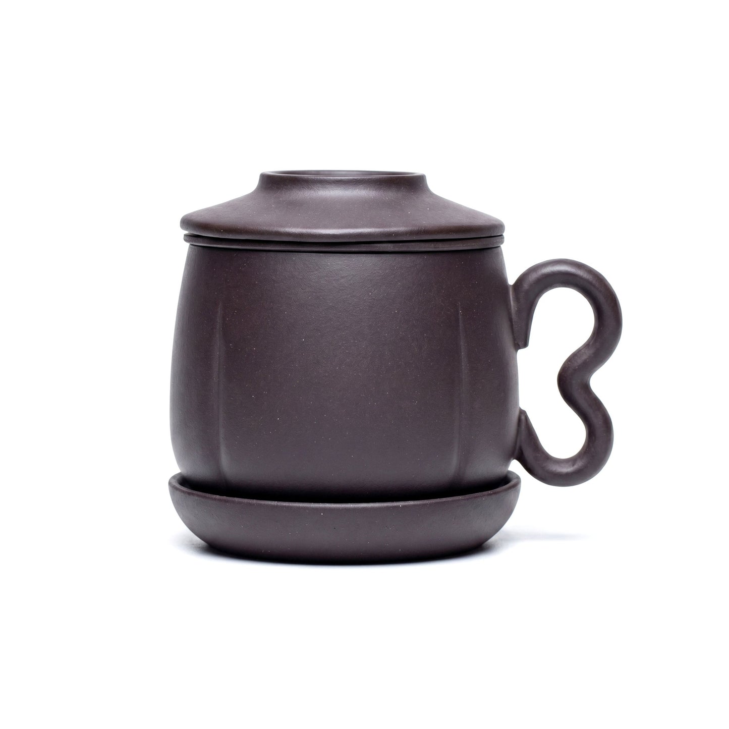 Loose Leaf Tea Cup Yixing Black Clay with Infuser Lid 380ml