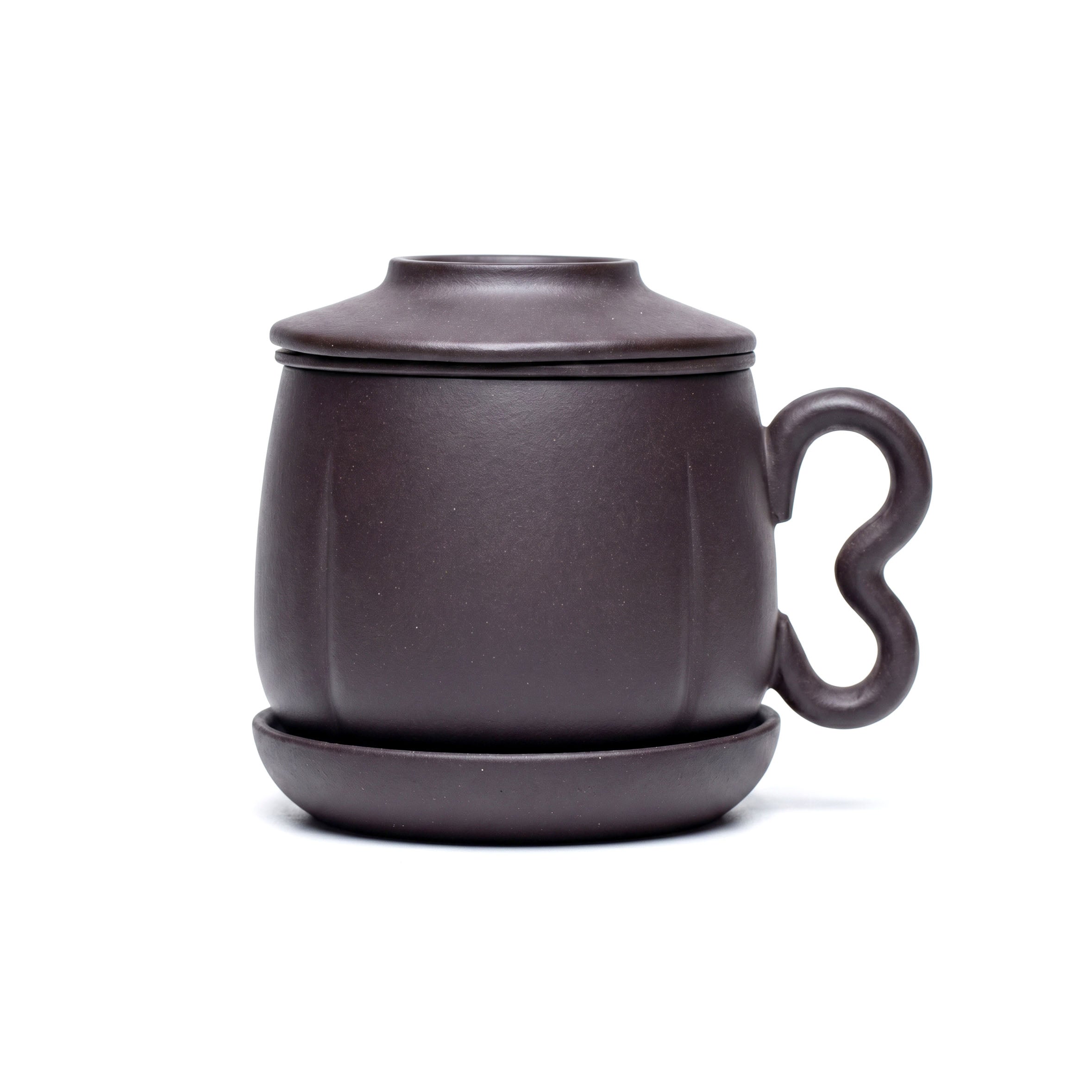 Loose Leaf Tea Cup Yixing Black Clay with Infuser Lid 380ml