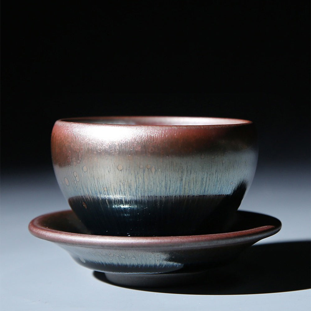 Matcha Set Tenmoku Jian Zhan Ceramic 6-Piece Handmade